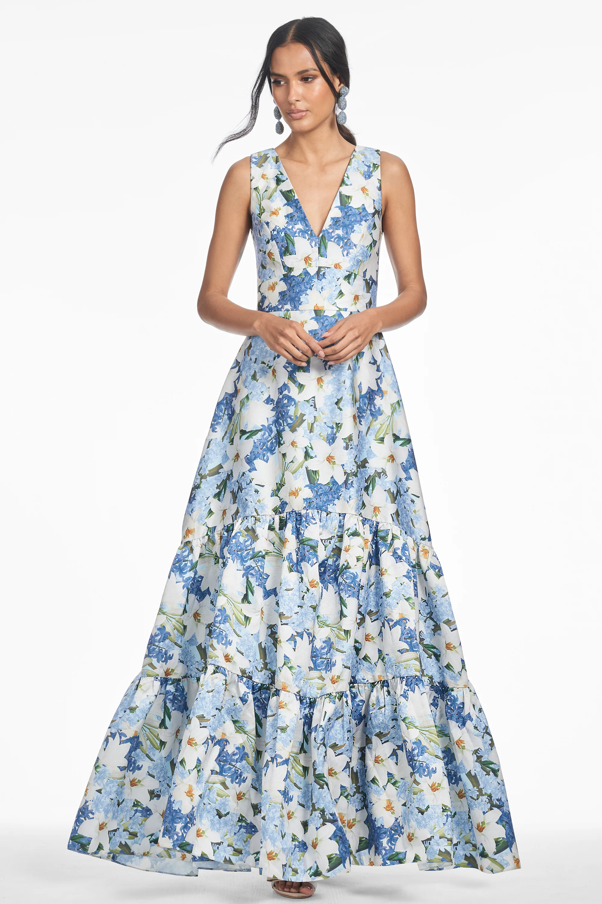 RORI GOWN - SKY BLUE STAR LILLIES - FINAL SALE
