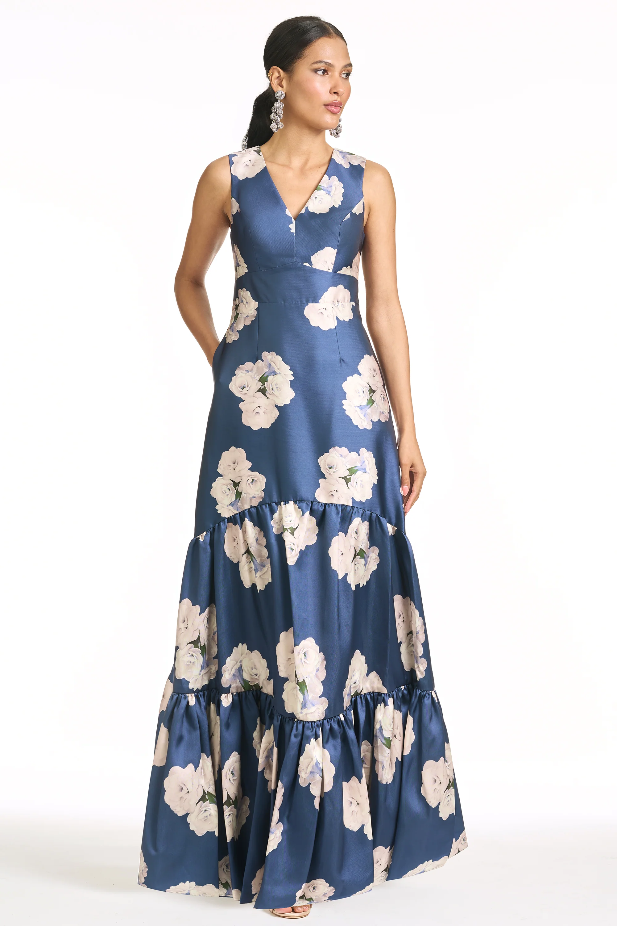 RORI GOWN - STEEL BLUE CORSAGE - FINAL SALE - Image 2