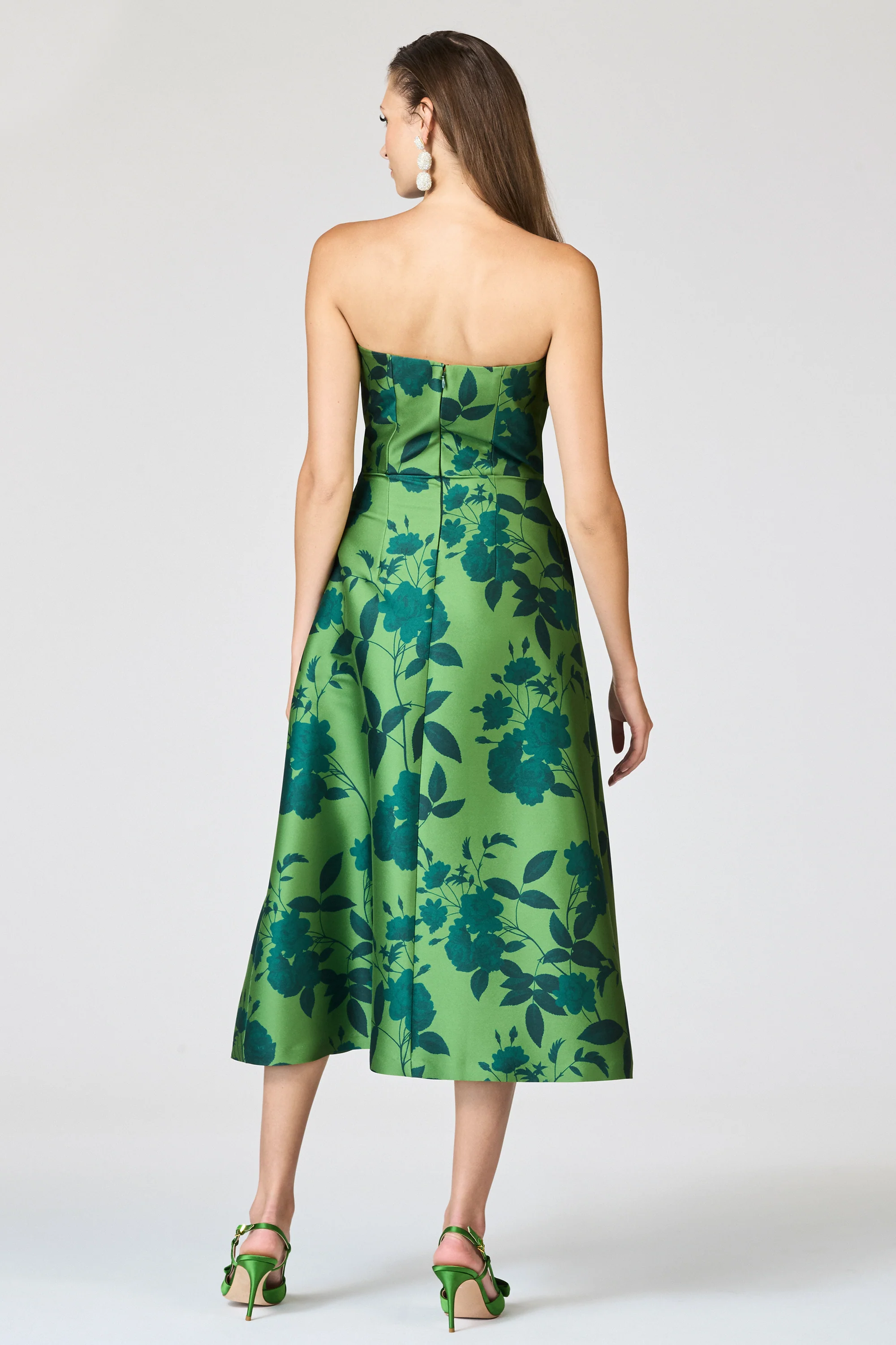 SHAY DRESS - EMPRESS GREEN ROSES - Image 4