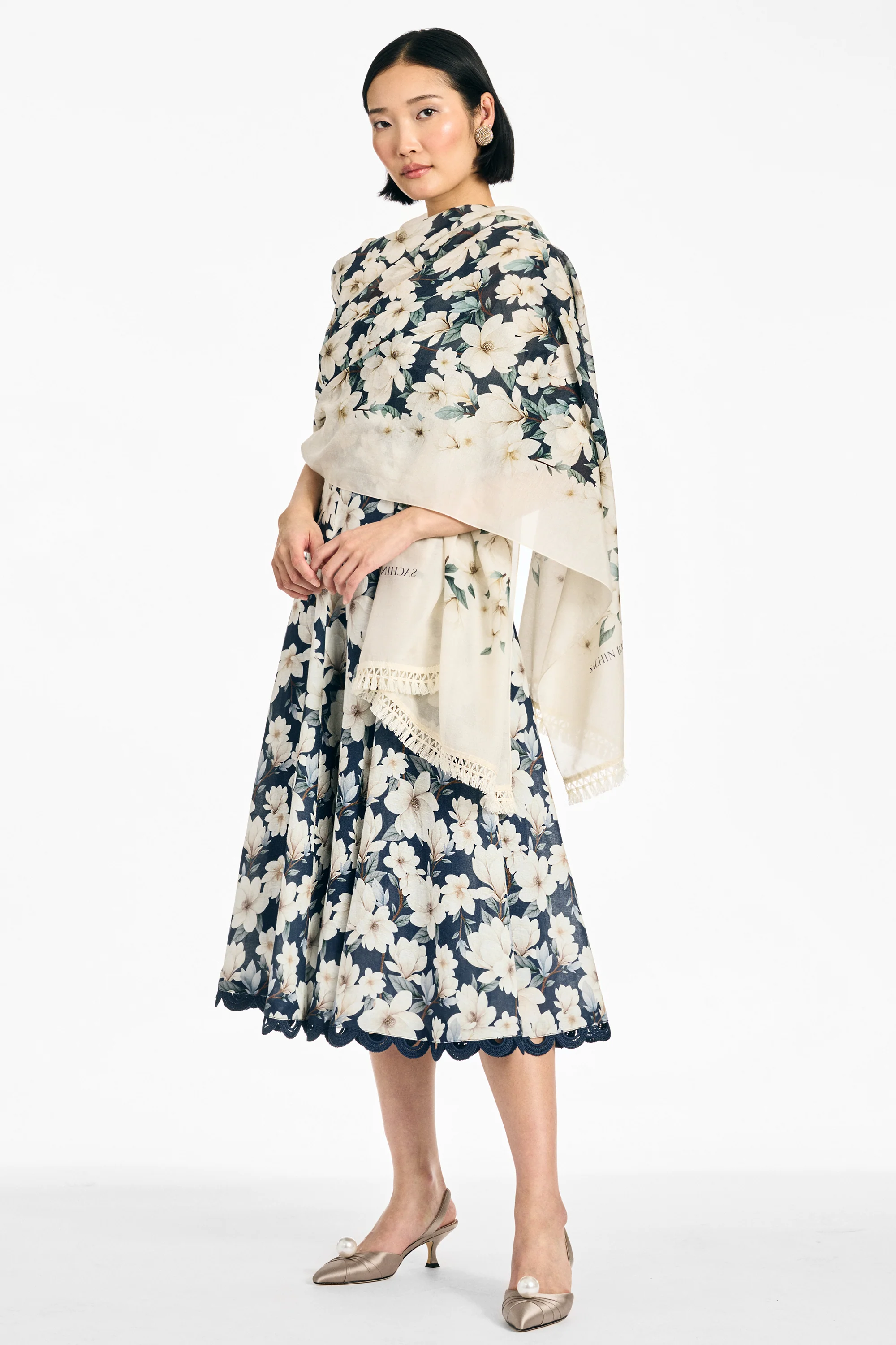 TERESA DRESS - MIDNIGHT MAGNOLIA - Image 8