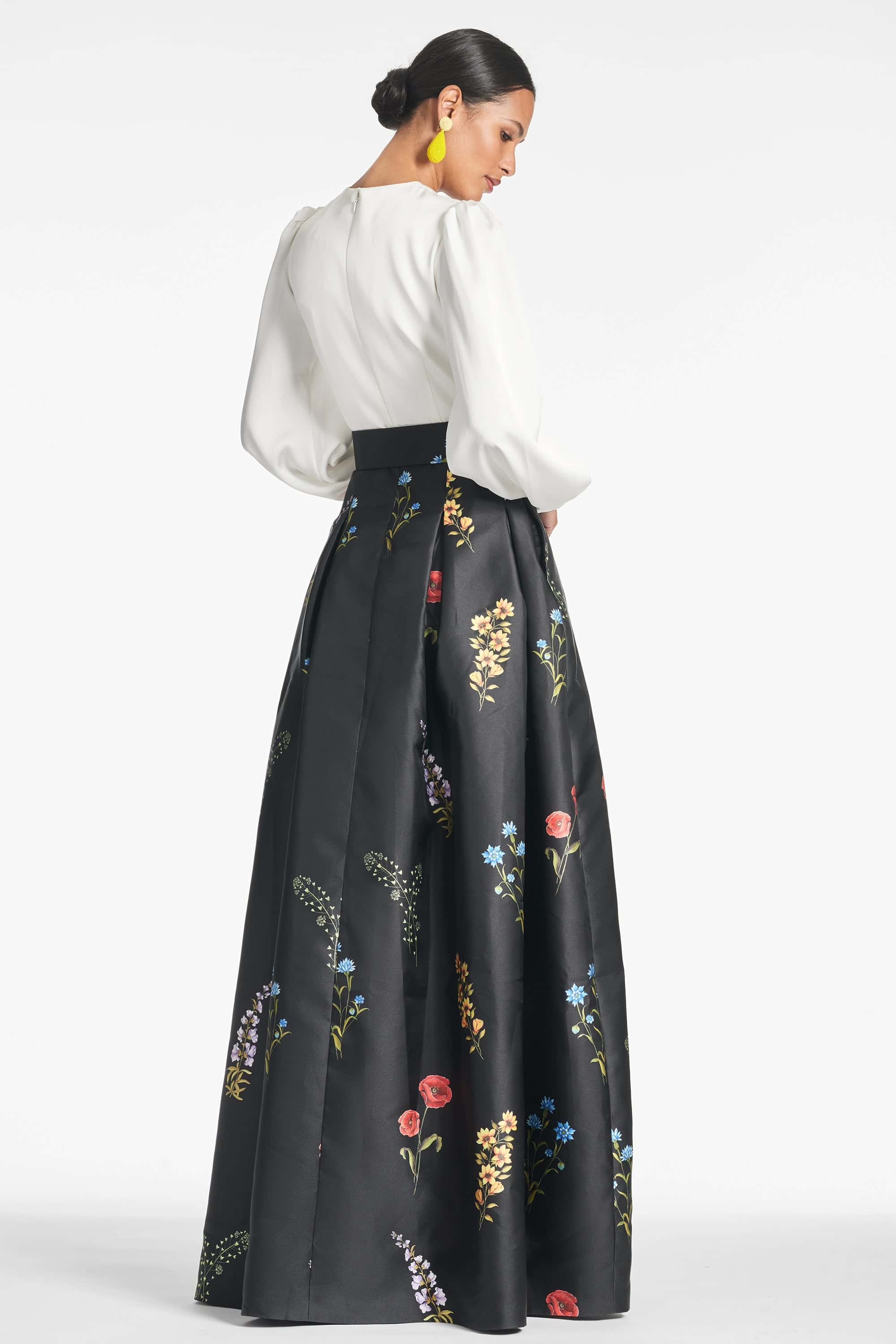 ZOE GOWN - OFF WHITE/NOIR BOUQUET - FINAL SALE - Image 4