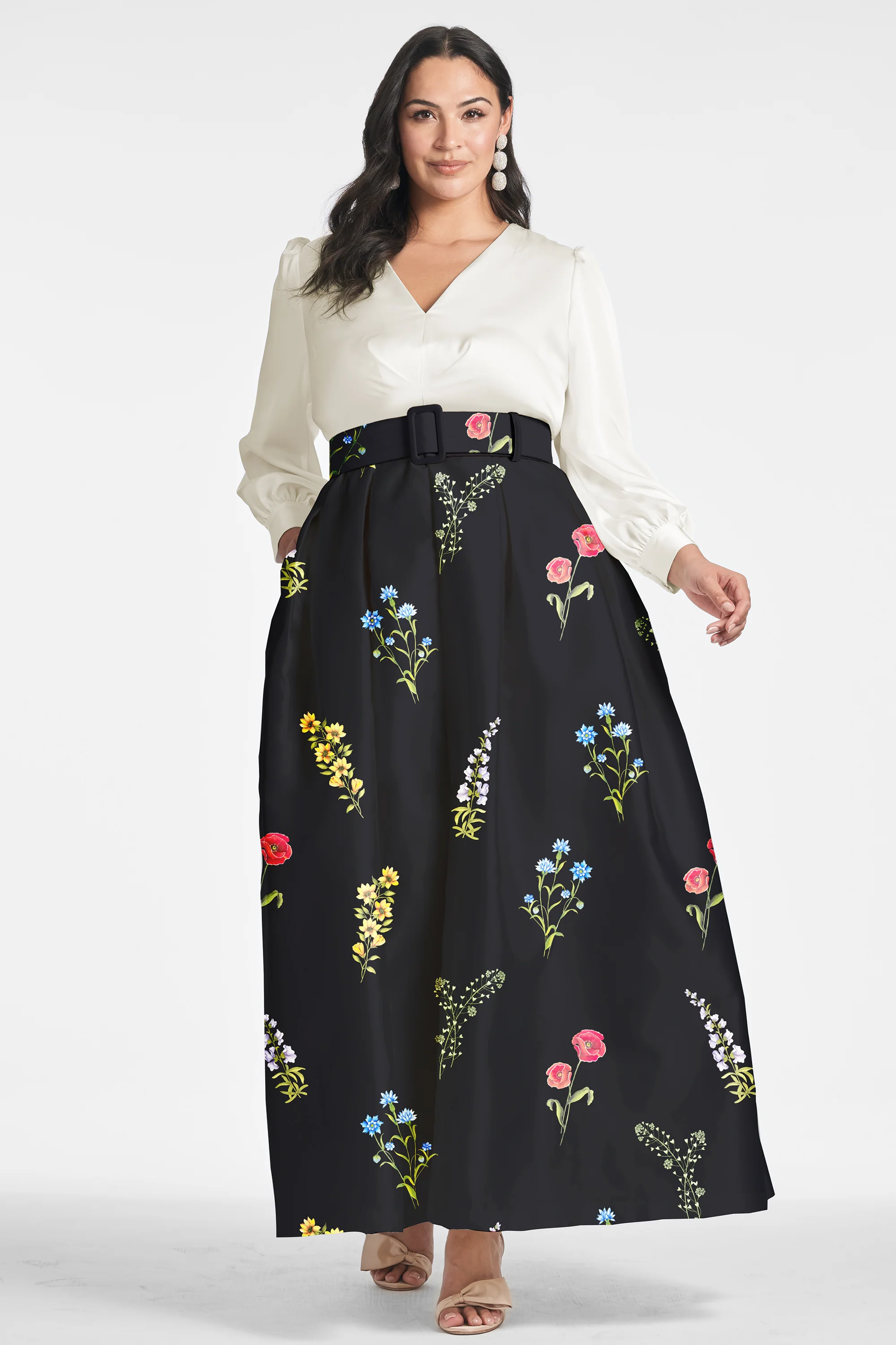 ZOE GOWN - OFF WHITE/NOIR BOUQUET - FINAL SALE - Image 5