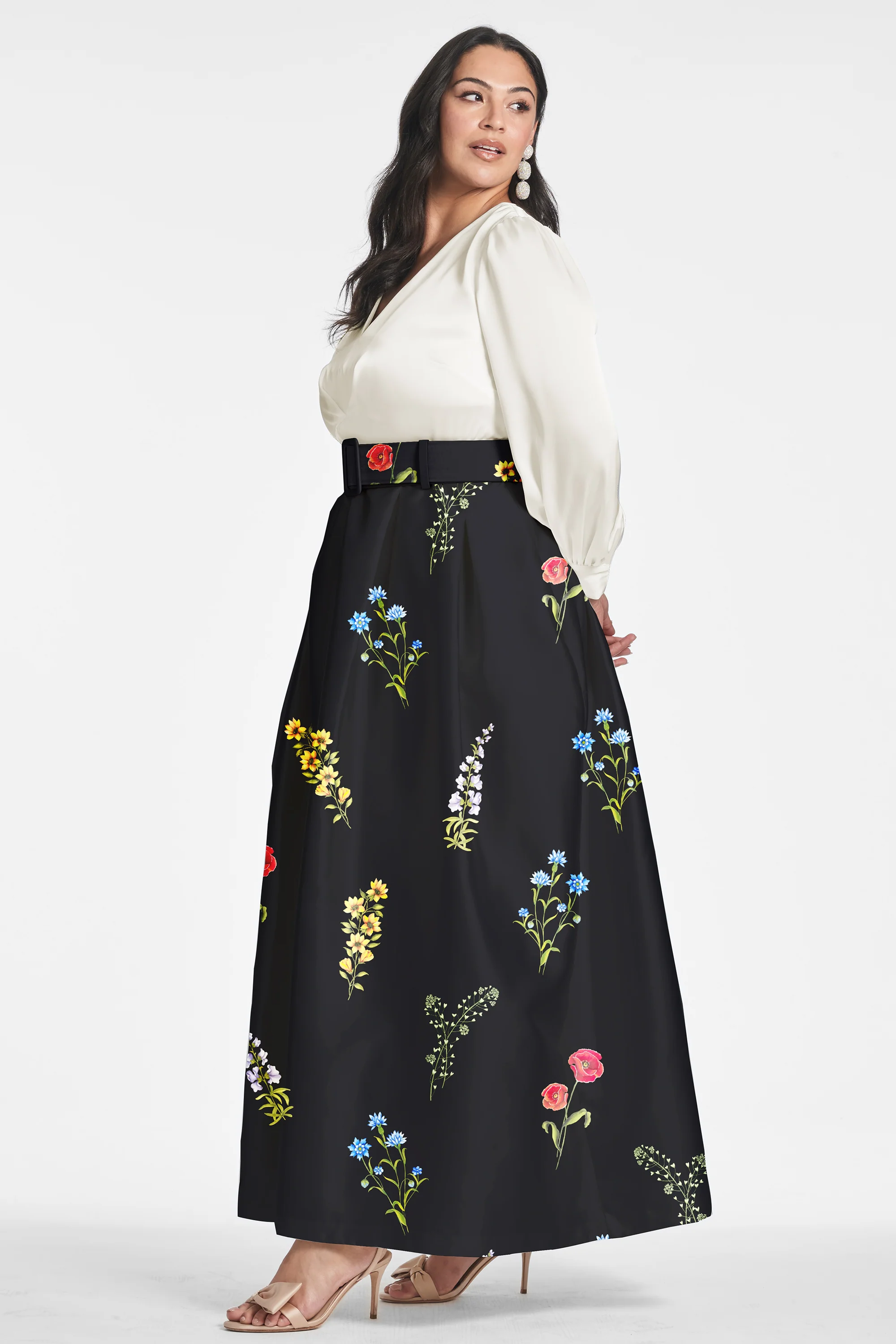 ZOE GOWN - OFF WHITE/NOIR BOUQUET - FINAL SALE - Image 6