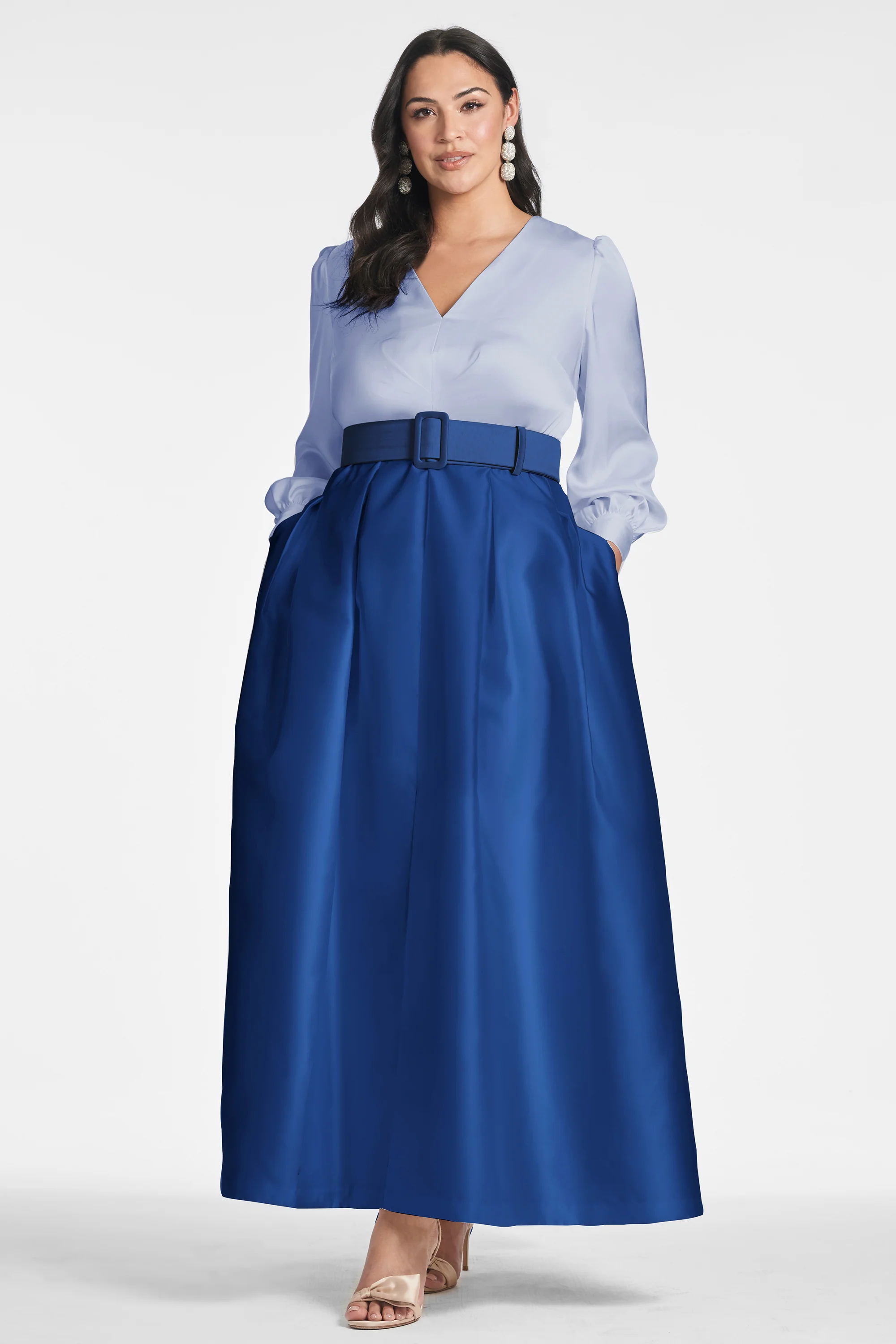 ZOE GOWN - PERIWINKLE/ECLIPSE - FINAL SALE - Image 4